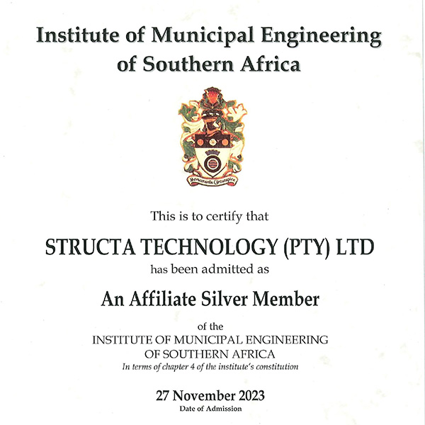 IMESA certificate
